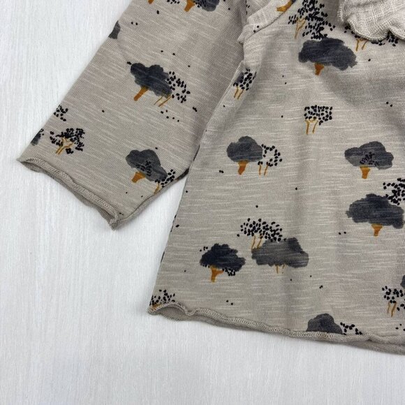 NWOT Play Up Portugal Organic Cotton Ruffle Top in Stone (9m) - Picture 4 of 9